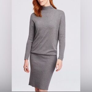 Ann Taylor Mock Neck Long Sleeve Sweater Dress